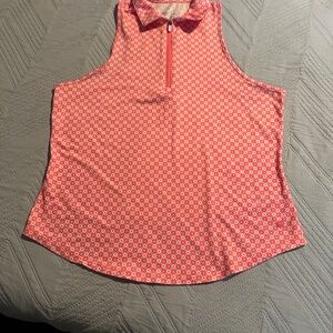 Etonic Women's Sleeveless Zip-Up Top - Pink Floral